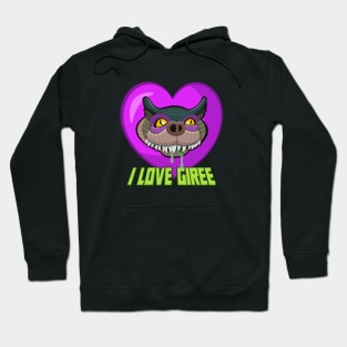 I love Giree - Purple & Green Hoodie